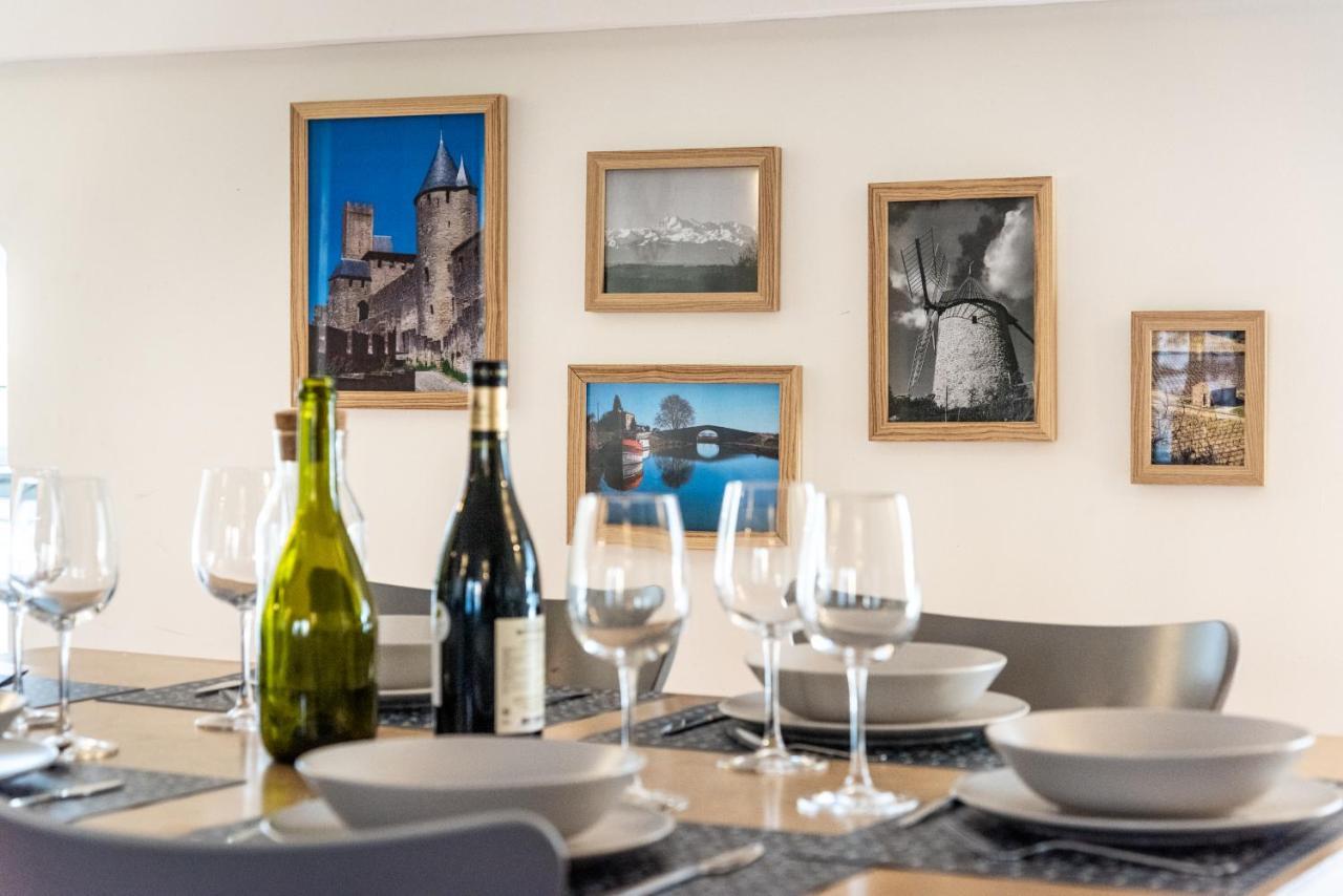 L'Escapade - Parking Gratuit - Wifi - Climatisation - Proche Cite - Tout Equipee Carcassonne Exteriör bild